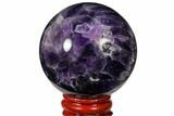 Polished Amethyst Sphere #124525-1